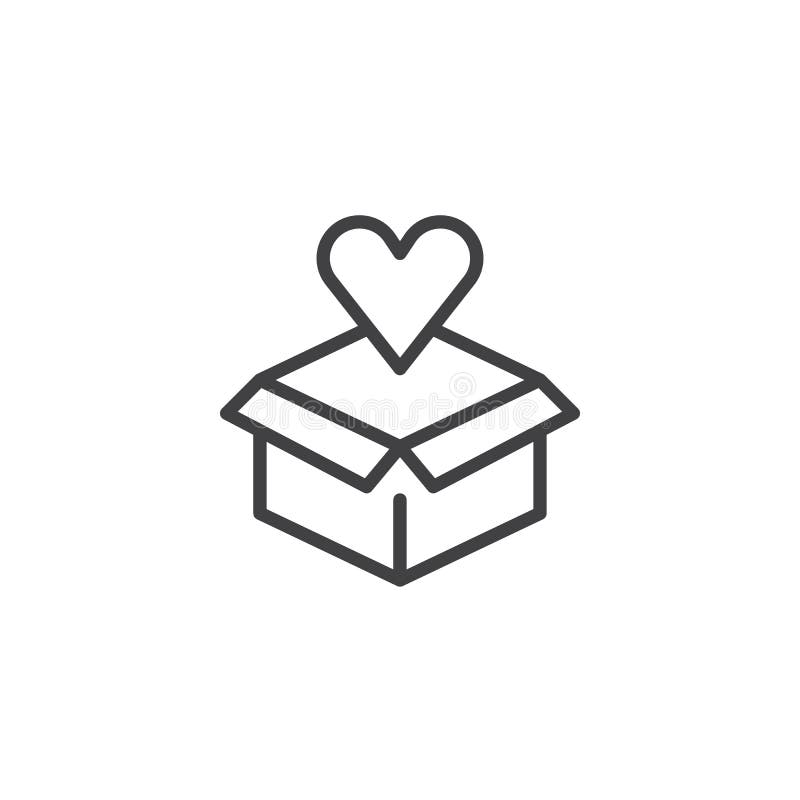 Love box logo icon design Royalty Free Vector Image
