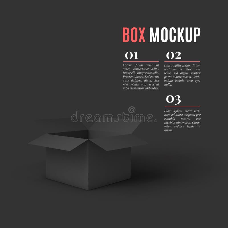 Download Open box mockup template stock vector. Image of post ...