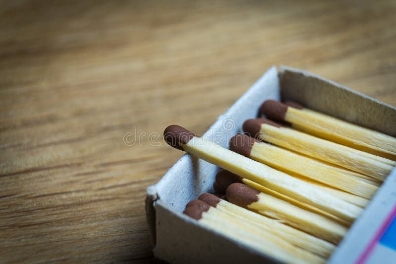 The Open Boxes of Matches are Photographed Closeup. Stock Image