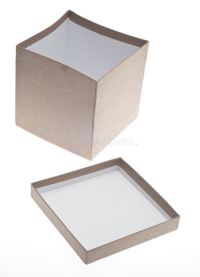 Open Brown Paper Recycled Gift Box Stock Image Image of decoration