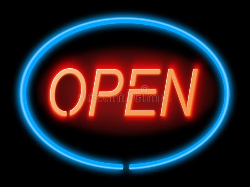 Open for business. stock illustration
