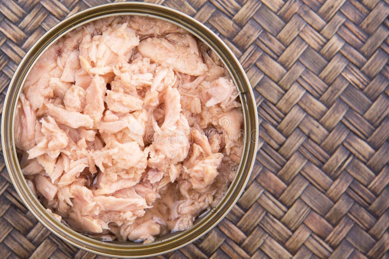 Canned Tuna Flake with Opened Lid IV Stock Image Image of conserve