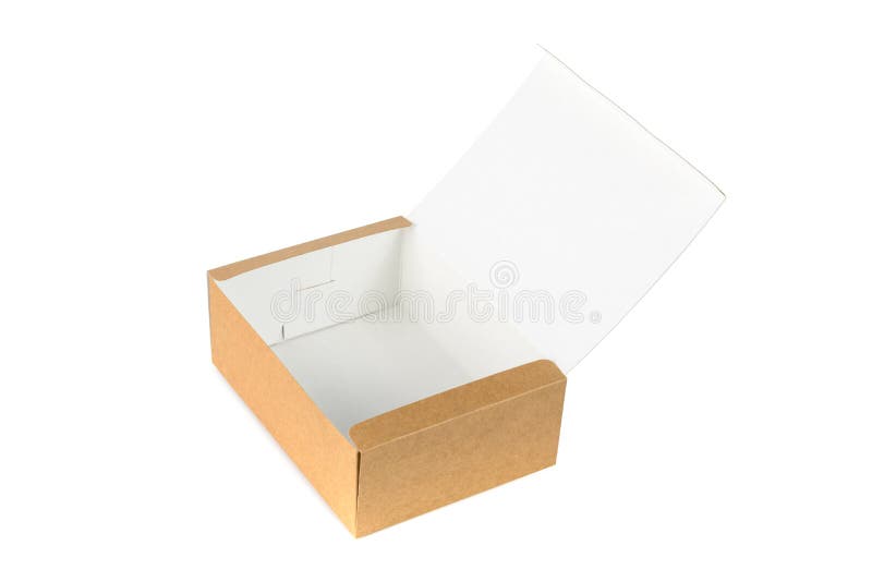 Open cardboard Box or brown paper box isolated with soft shadow royalty free stock photo Open cardboard Box or brown paper box isolated with soft shadow royalty free stock photo