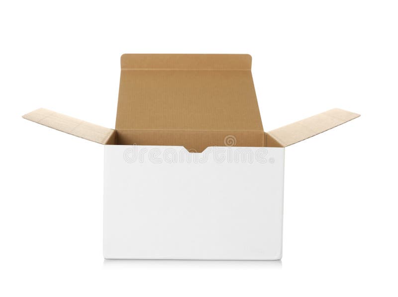 Open cardboard box stock images