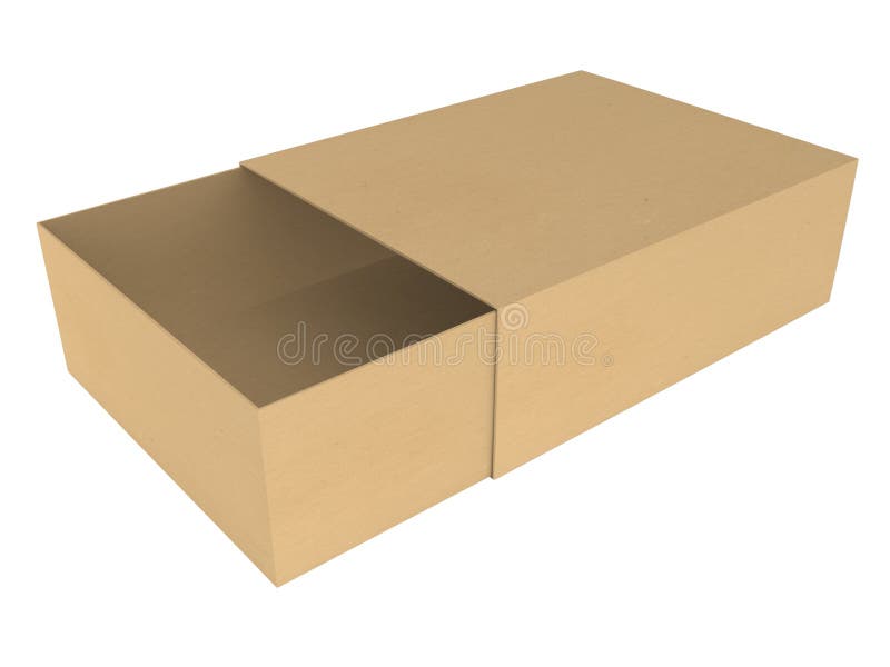 Open cardboard boxes