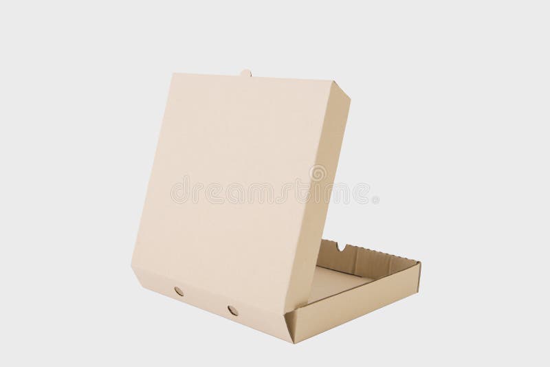 Download Open Cardboard Brown Paper Box For Pizza Mockup Branding Stock Image - Image of shipping, square ...