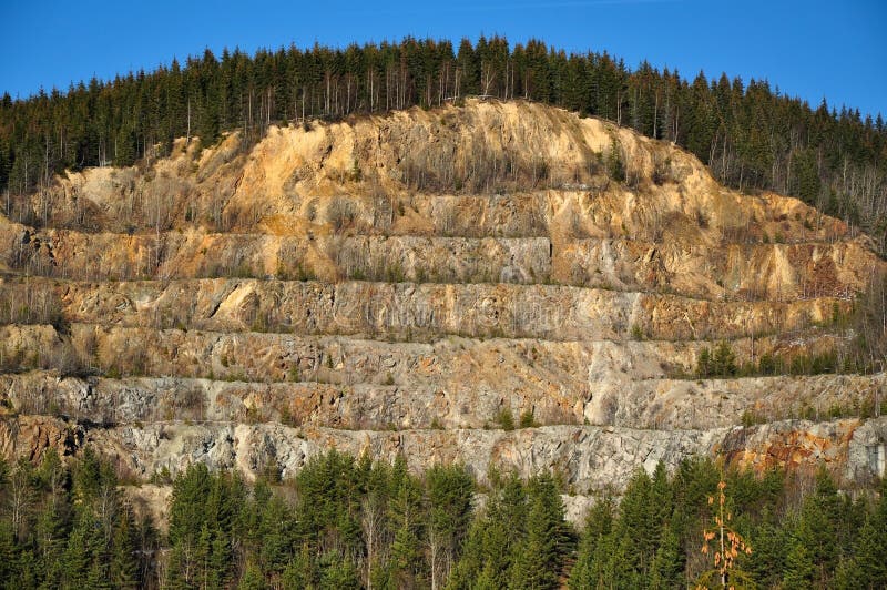 Open cast mine royalty free stock photos