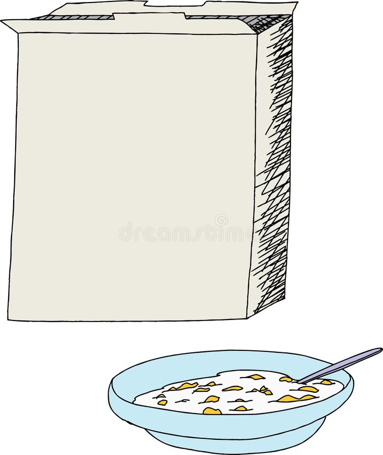 Blank Cereal Box Clipart