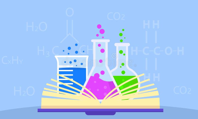 Chemistry book stock vector. Illustration of subject - 23533972