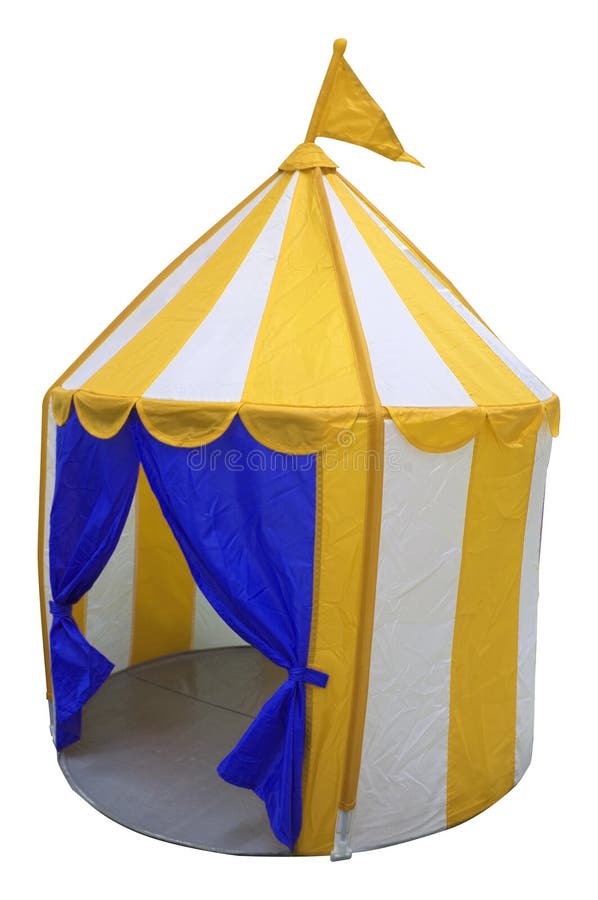 Open Children Circus Tent with Flag on Top Stock Photo - Image of ...