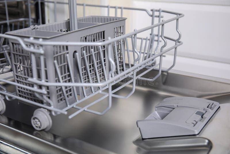 397 Open Modern Dishwasher Clean Tableware Closeup Stock Photos Free