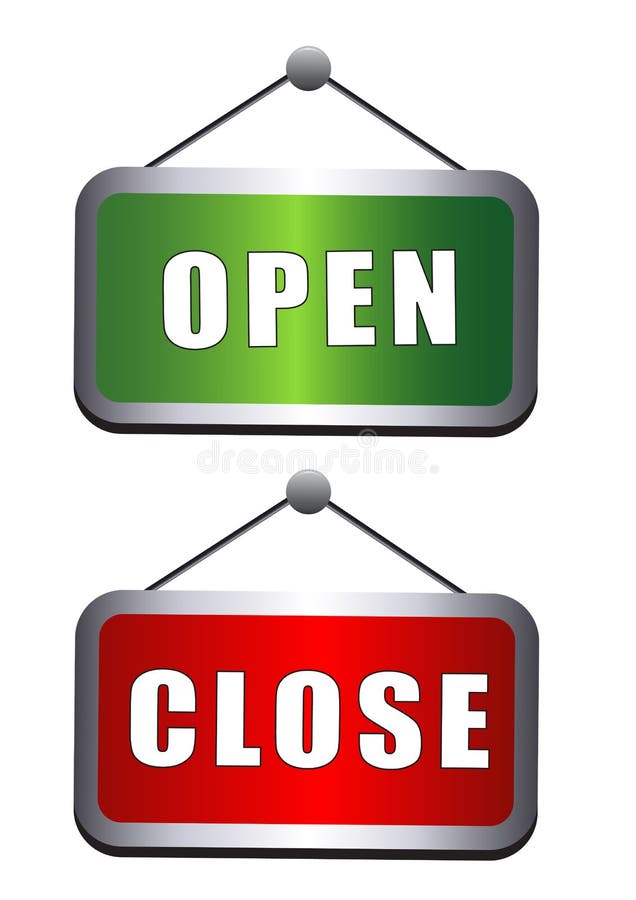 Open close sign board