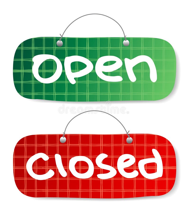 Open And Closed Signs : Open and Closed signs stock illustration