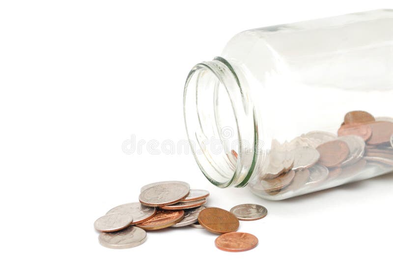 Open coin jar