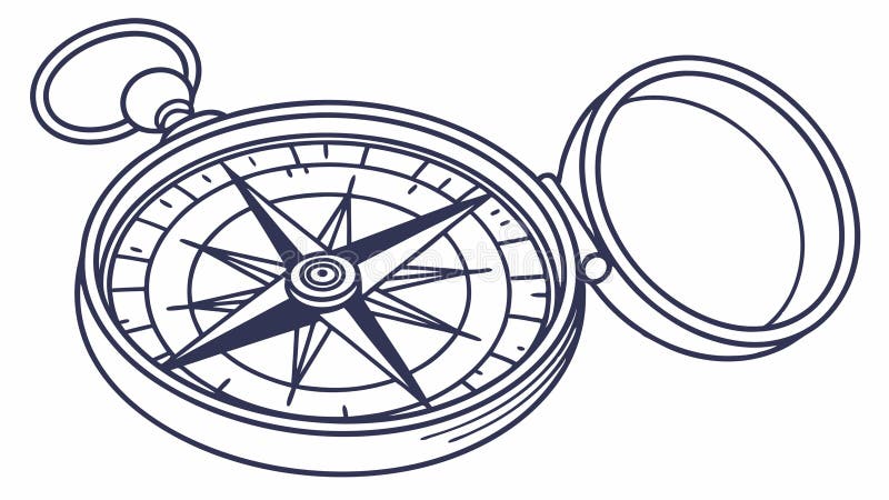 Open Compass, Direction and Exploration Tool, vector design Generative AI vector illustration