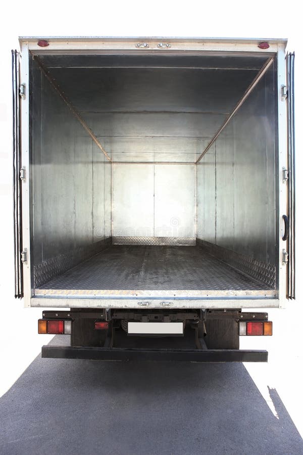 Open container of the truck royalty free stock photo