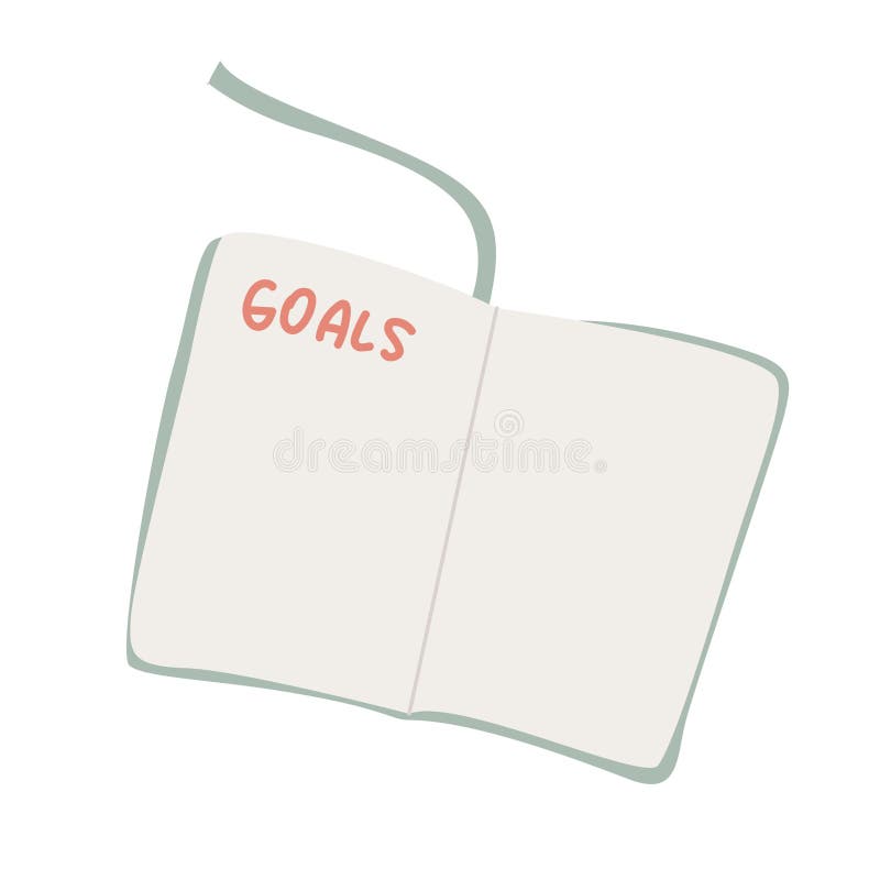 Open Diary with Goals. Planner. the Concept of Planning Time and Achieving Goals. Time