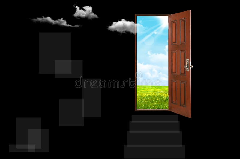 Open Door In Night Stock Images Image 23882074