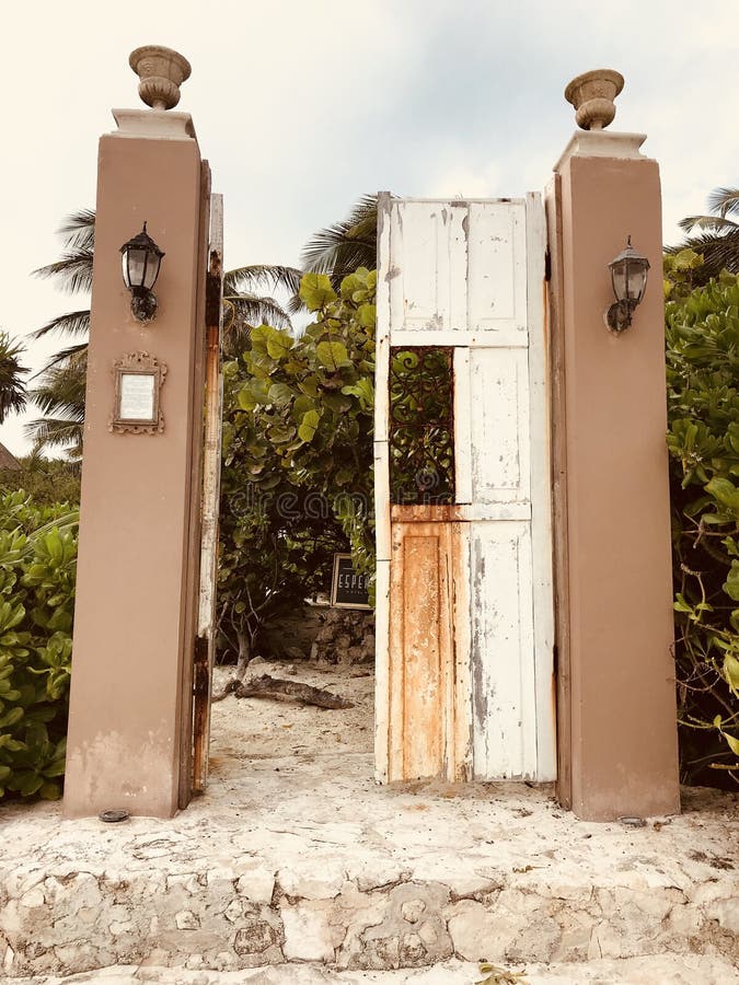 Beach Door stock image. Image of clouds, outdoors, tropical 13267109