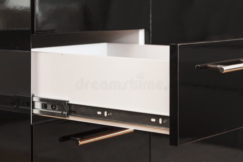 Open Drawer Kitchen Stock Image Image of furniture