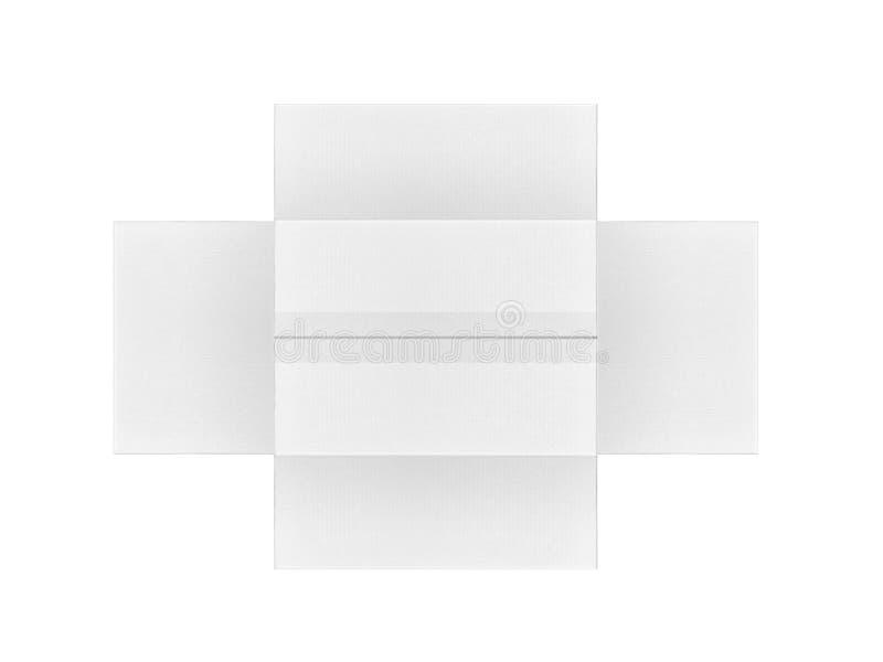 Open Empty Cardboard Box Isolated on White Background stock image