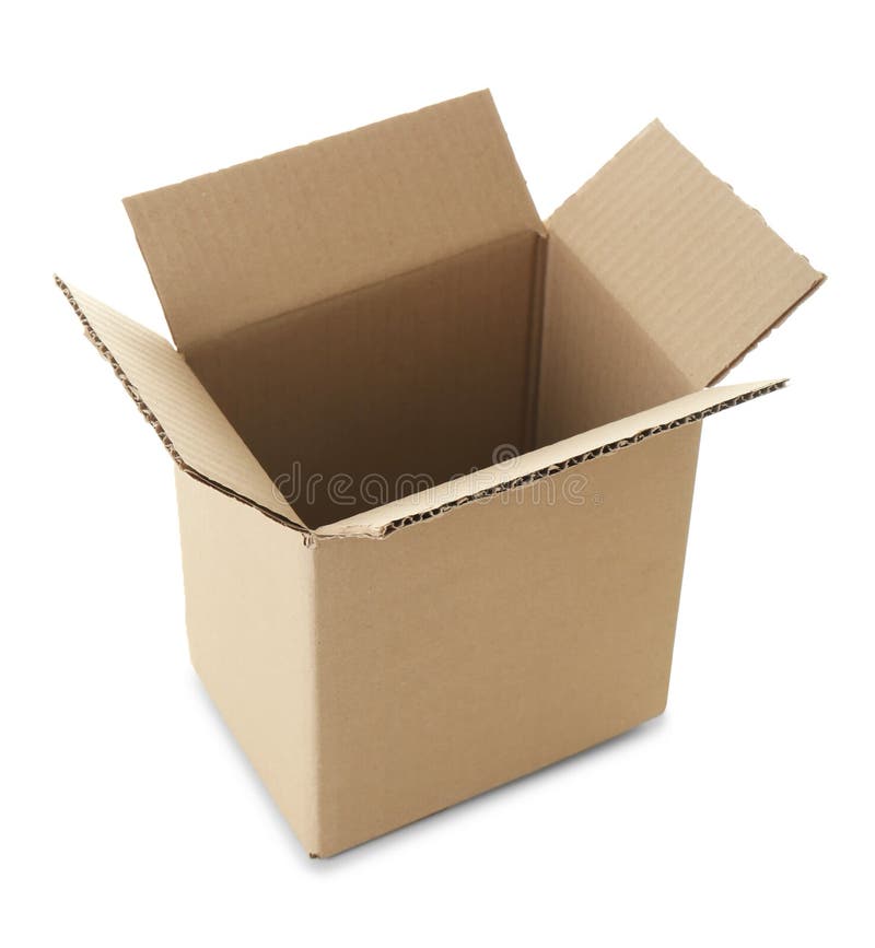 Open empty cardboard box royalty free stock photography Open empty cardboard box royalty free stock photography