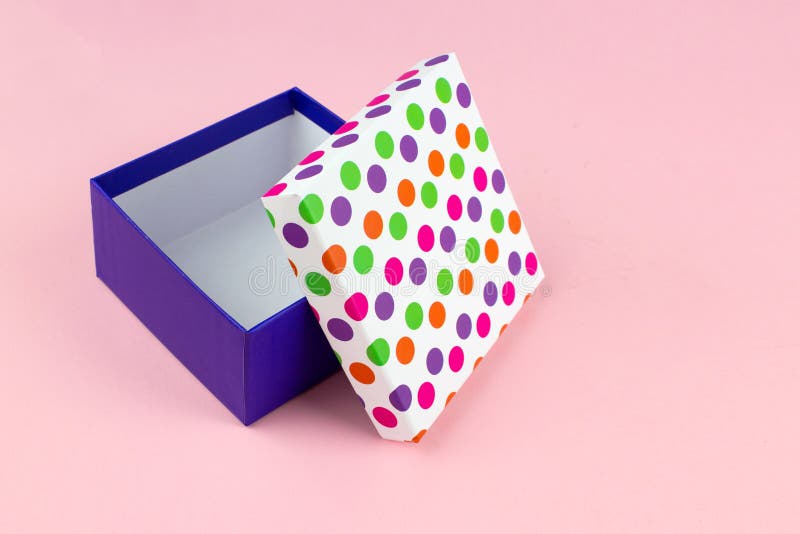 Open Empty Gift Box. For christmas, new year and valentine concept. copy space