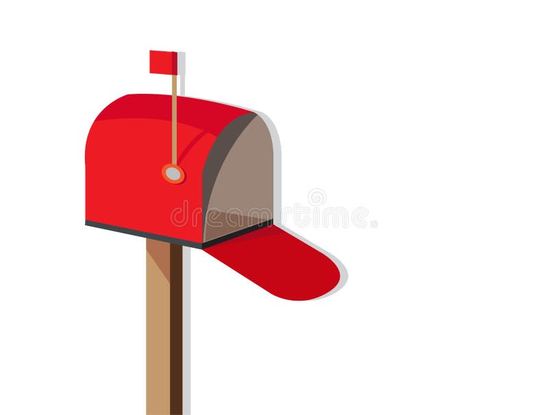 Open empty mailbox stock illustration