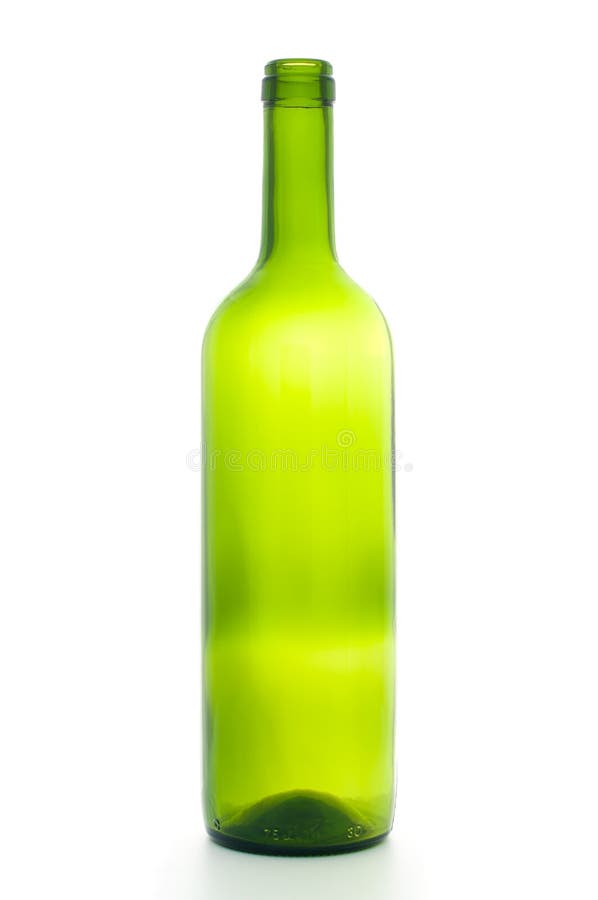 Open empty wine bottle royalty free stock photo
