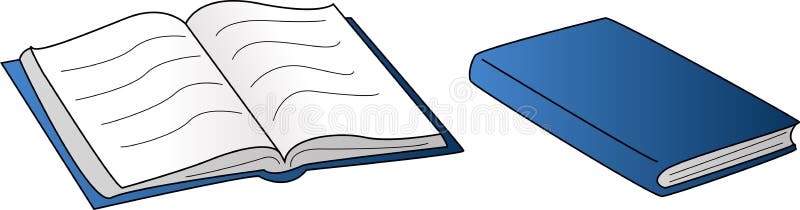 Open en Gesloten Boek vector illustratie. Illustration of gesloten -  42175884, image size:800x210