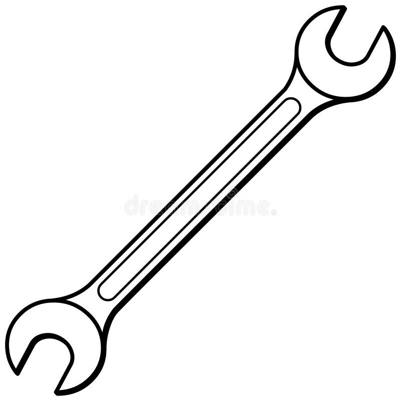 wrench clip art black and white