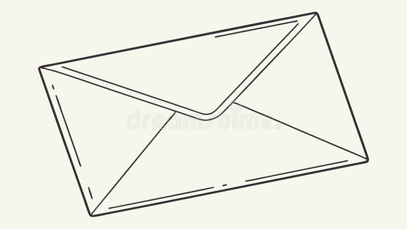 Open envelope outline email icon, vector design Generative AI. A simple outline drawing of an open envelope, often used to symbolize mail, messages, or email communication. Represents correspondence, invitations, or digital messaging. A clean icon suitable for interfaces, websites, or communication-related graphics, vector design Generative AI