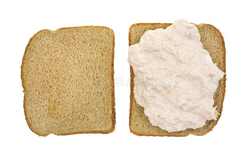 Open Faced Tuna Sandwich on Wheat Bread Stock Photo Image of slices