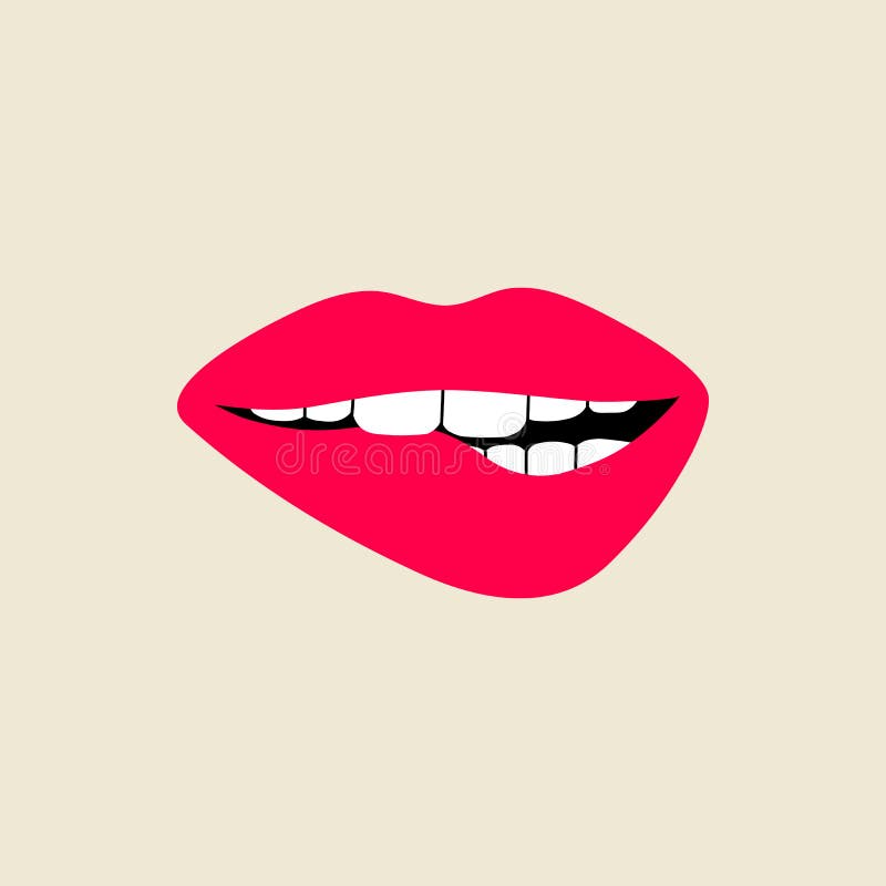 Biting Lip Pop Art Stock Illustrations 63 Biting Lip Pop Art Stock