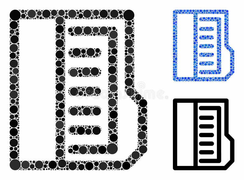 Open File Composition Icon of Round Dots vector illustration
