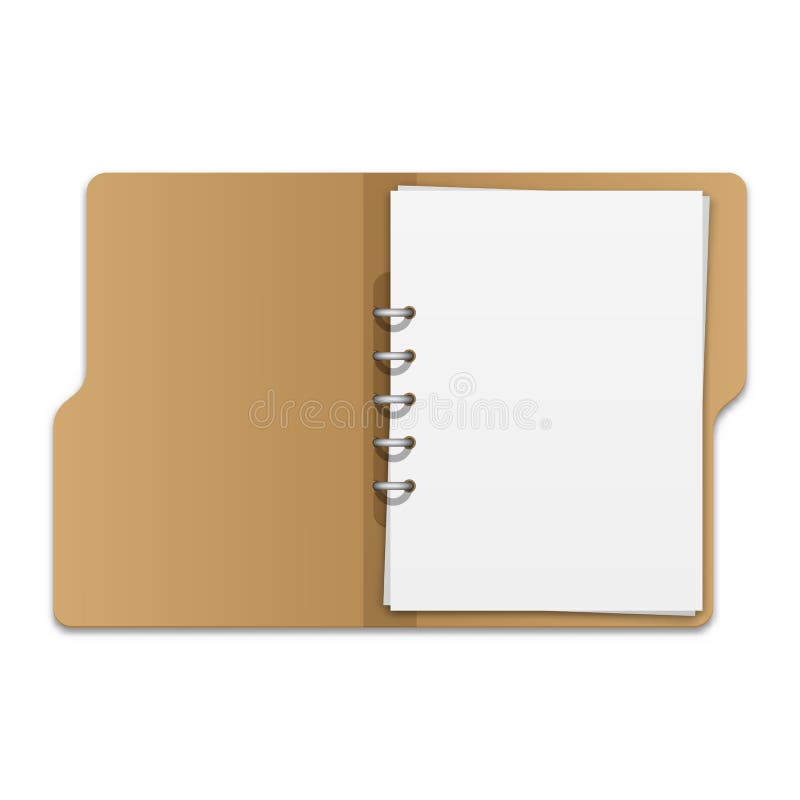 Open file folder with documents royalty free illustration