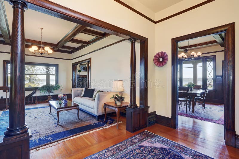  Open  Floor  Plan  Of Living Room And Dining Room In Old  