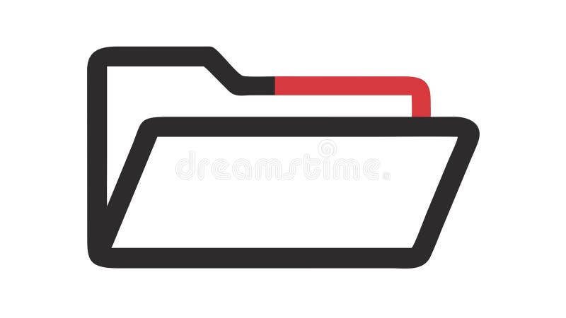 Open Folder with Document Icon for Files, vector design Generative AI stock illustration