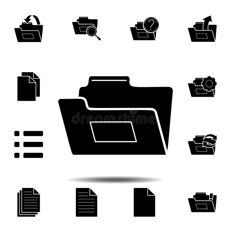 Open folder icon. Simple glyph vector element of web, minimalistic icons set for UI and UX, website or mobile application vector illustration