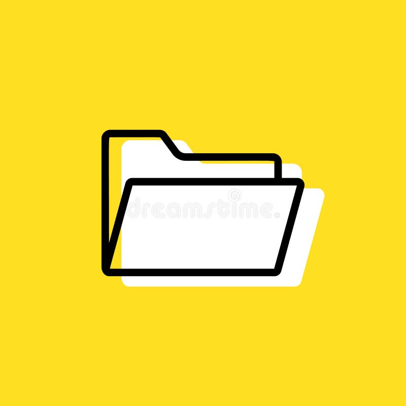 Open folder simple vector icon illustration stock illustration