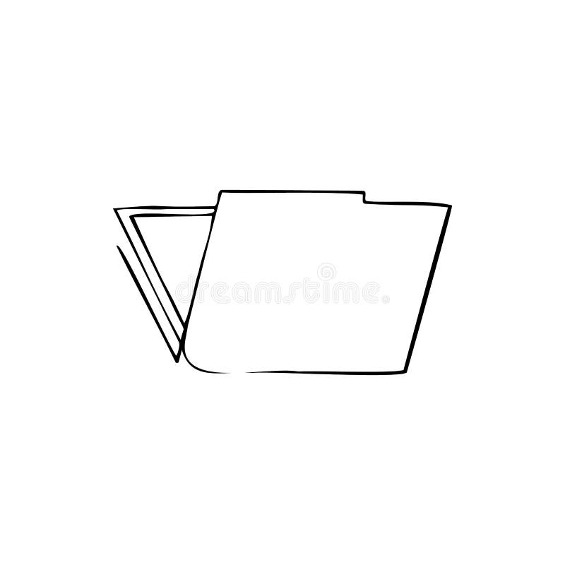 Open folder sketch vector illustration vector illustration