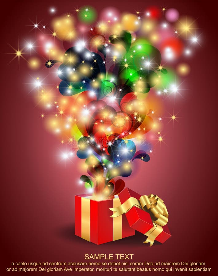 Download Open Gift Box stock vector. Illustration of circles, curve - 24550292