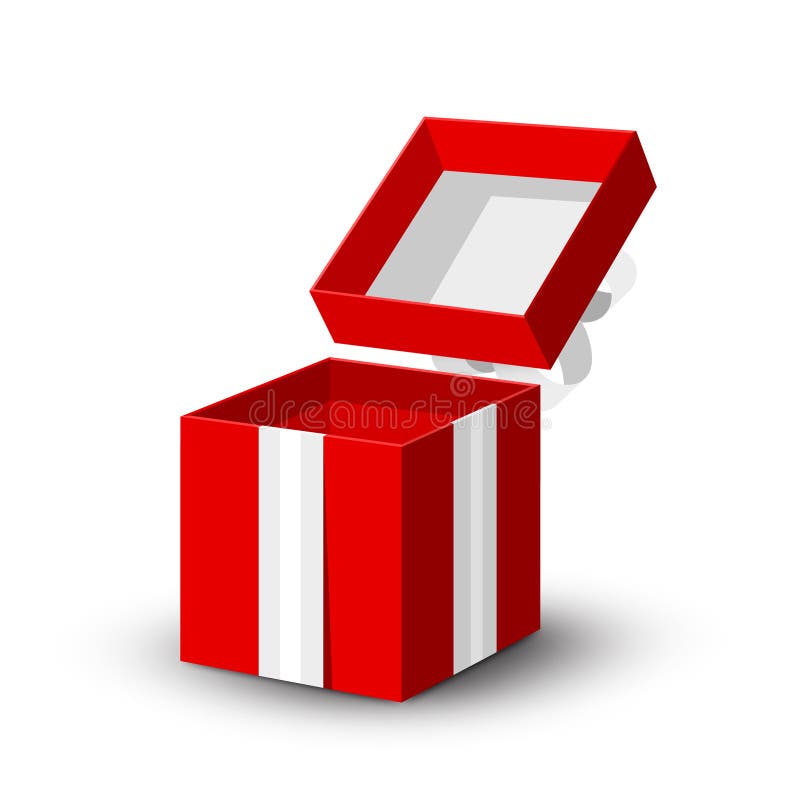 Open giftdoos Vector Rood Document Huidig Vakje royalty-vrije illustratie Open giftdoos Vector Rood Document Huidig Vakje royalty-vrije illustratie