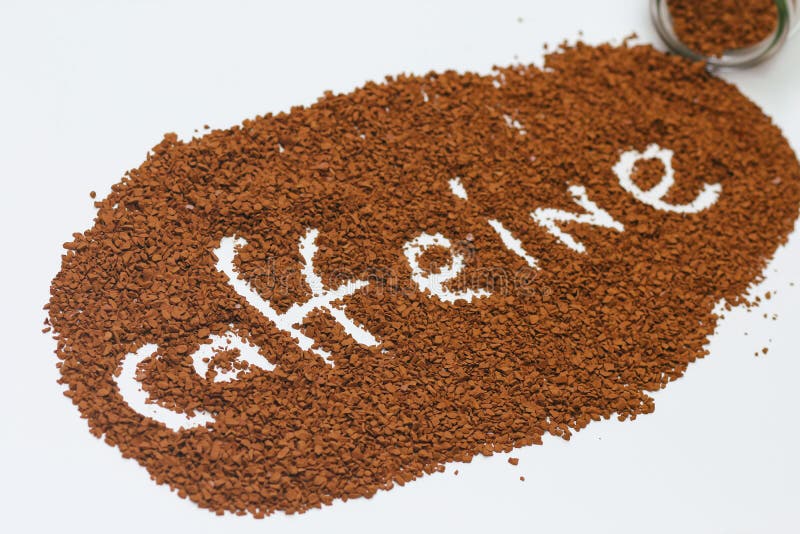 Caffeine Text And Formula From Coffee Beans On Linea Texture Stock Image Image Of Formula Brown