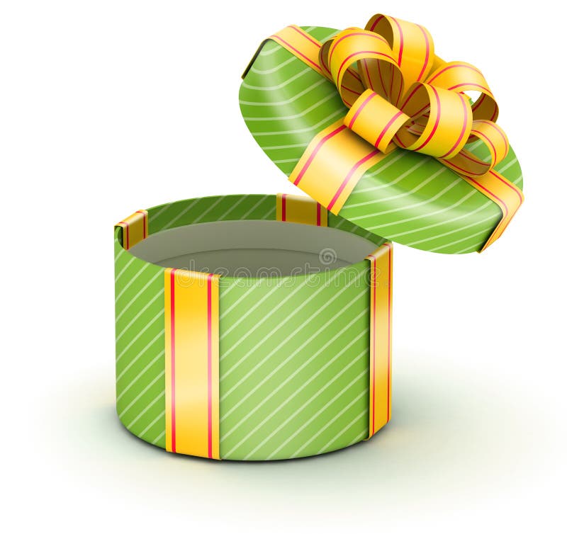 Open green gift box stock image. Image of holiday, unwrap 31317957