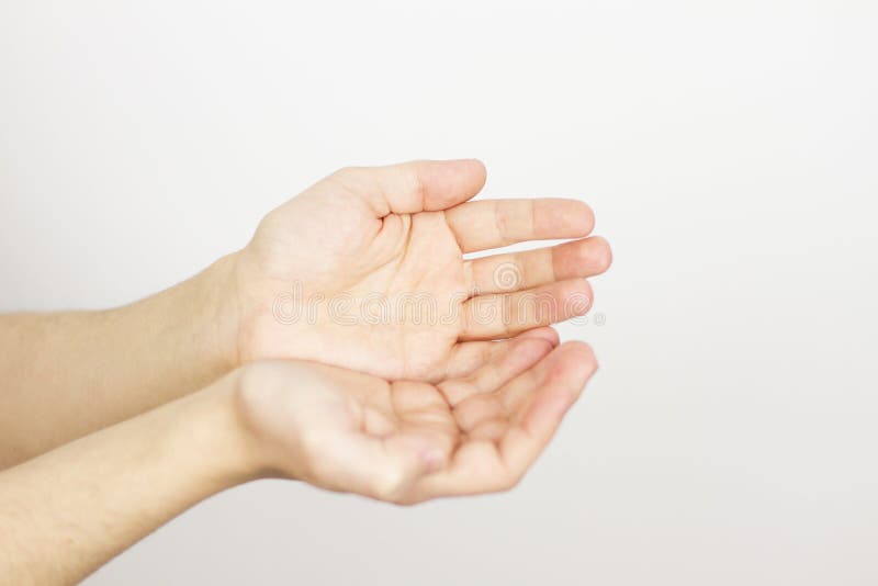 Alms Hand Gesture With Cupped Palm Stock Photo Image Of Panhandle