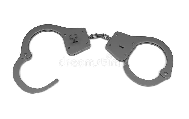 Open handcuffs stock vector. Illustration of busted, crime 32718275