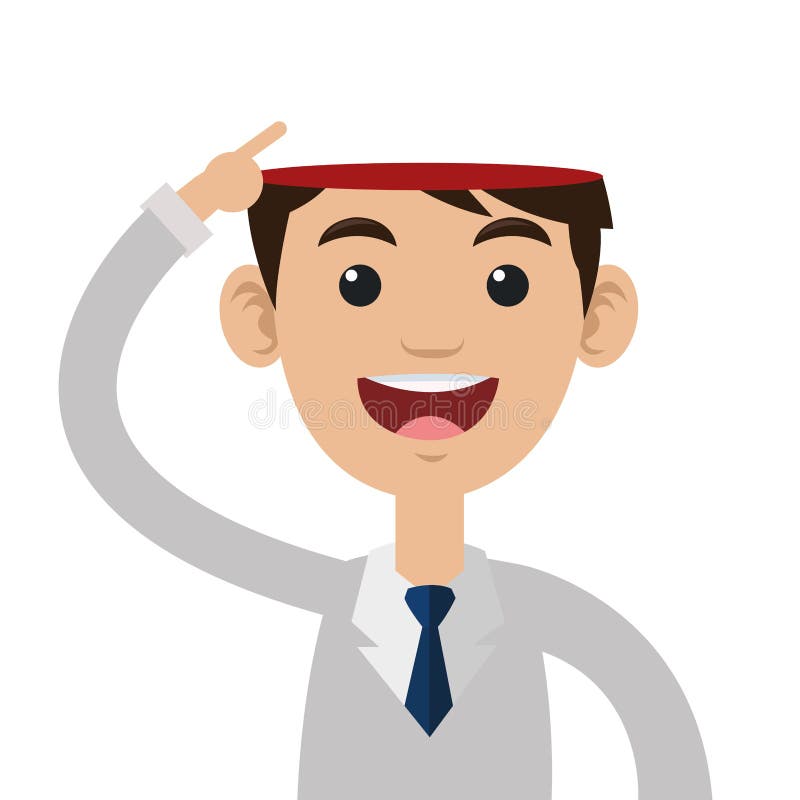 Person with Open Head and Heart Eyes Stock Illustration Illustration