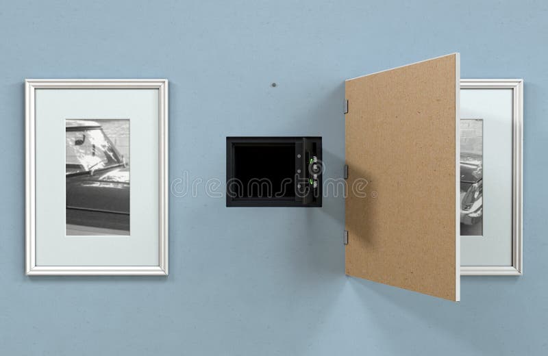 Open Hidden Wall Safe Behind Picture