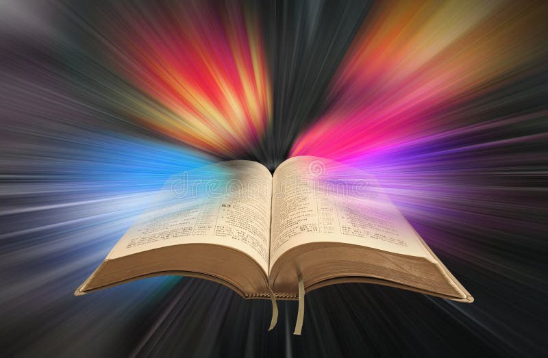 De abrir Sagrada Biblia la luz rayos en etcétera.